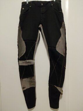 G-Star Men's Raw ARC 3D Slim Jeans Black 33x36 Patches